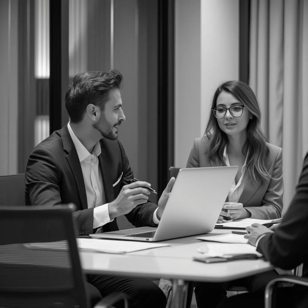 Equipo de FinConsult en oficina principal